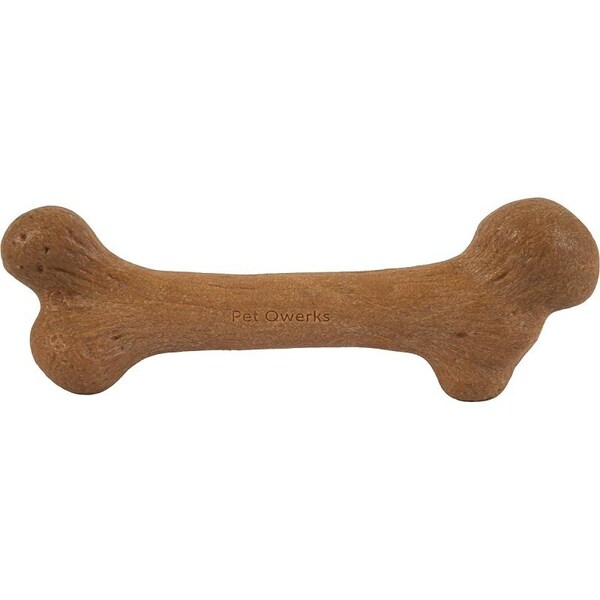 Barkbone Petmate Dog Toy, S, Peanut Butter, Chew Toy, Natural Instincts Infused Wood Dinosaur, Nylon - 36037