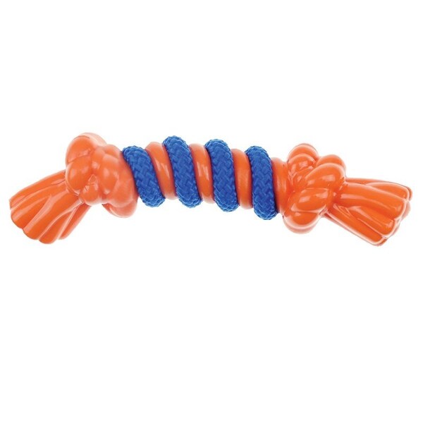 Infinity Dog Toy, S, Rope Bone, Thermoplastic Rubber, Orange - ZD2068 12 69