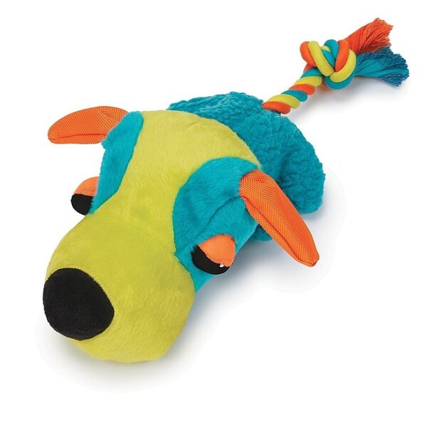 Chompers Dog Toy, 15 in, Ultra Fat Headz Toy, Cotton/Polyfil/Plush/Squeaker, Assorted - WB12280-9A