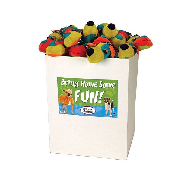 Chompers Dog Toy, 15 in, Ultra Fat Headz Toy, Cotton/Polyfil/Plush/Squeaker, Assorted - WB12280-9A
