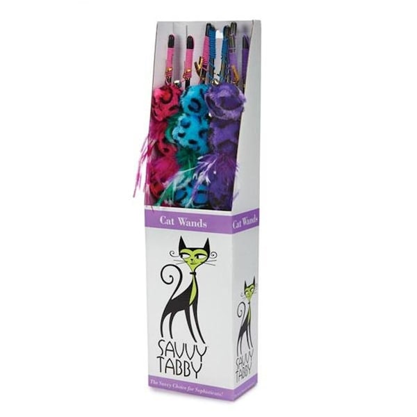 Savvy Tabby Savvy Tabby US0812 12 Savvy Tabby Tickle Teasers Display 12 pcs - US0812 12