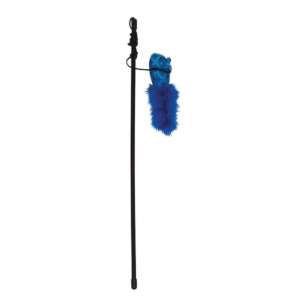 Kylies Chomper Kylies Brights Assorted Plush/Rope Feather Mouse Rattlers Large 1 pk - IDC40110