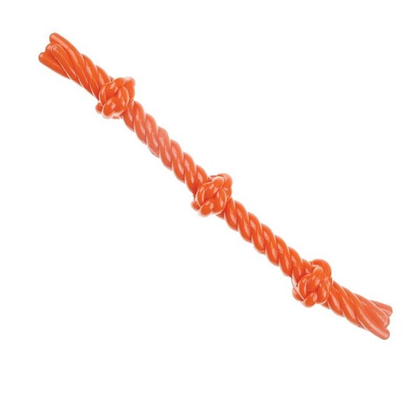 Infinity Dog Toy, 3-Knot Rope, Thermoplastic Rubber, Orange - ZD2056 69