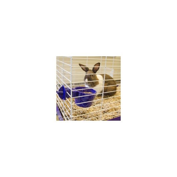 Ware Mfg Slide-N-Lock Pet Feeding Crock, Attaches to Cage, 10-oz., Assorted Colors - 3301