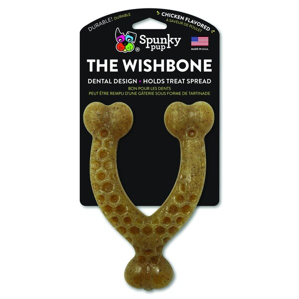 Partisanpartidista The Wishbone HD Chew Dog Toy, Gray - Large, 12PK - PA3700238