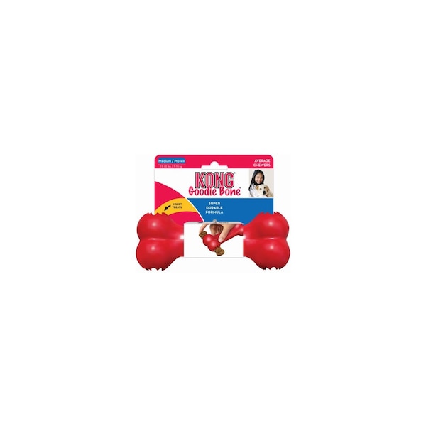 Phillips Pet Food Supply Goodie Bone Dog Toy, Red Rubber, For Medium Chewers, 7-In. - 10011
