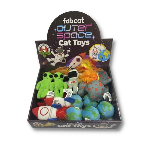 Fab Dog Fabcat Outer Space Cat Toys Display - 25 Piece - 849088065774