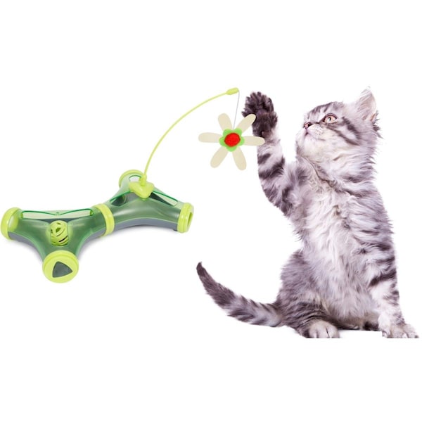 Petpurifiers Kitty Tease Cat Toy Tunnel TeaserGreen One Size - PE917427