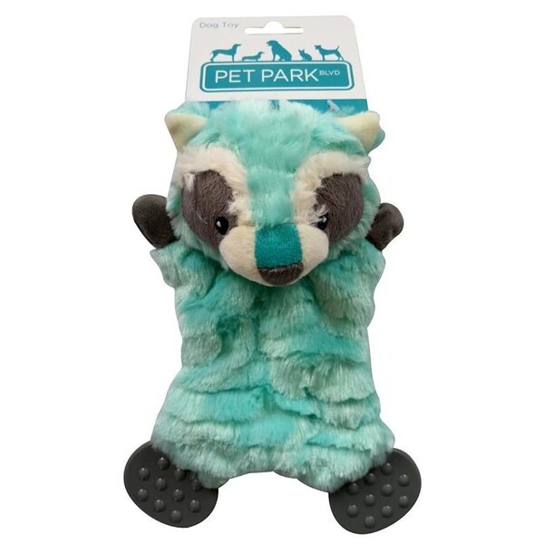 Pet Park Blvd Dog Toy, Flatties Raccoon, Multi-Color - US2206 13