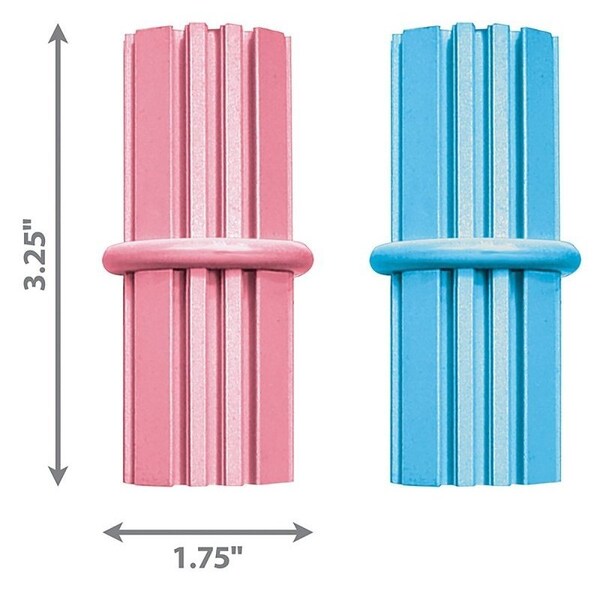 Kong KP33 Dog Toy, S, Chew, Teething Stick, Rubber, Assorted - KO-KP33