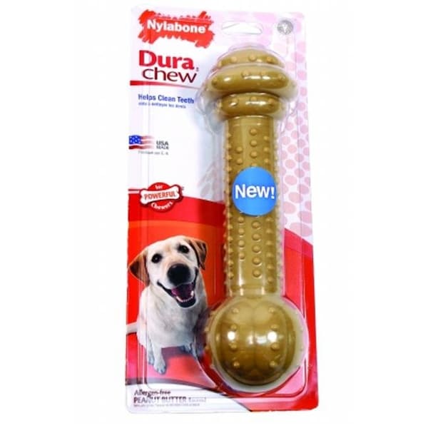 Nylabone Nylabone Dura Chew Barbell Dog Chew Monster Peanut Butter NBC907P - 491394