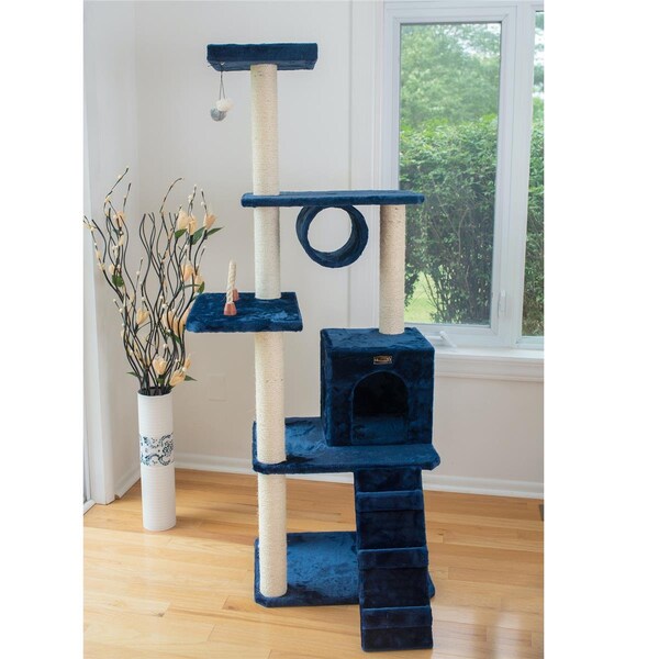 Aeromark Aeromark A7101 Armarkat Classic Cat Tree 32 x 30 x 71 - Navy Blue - A7101