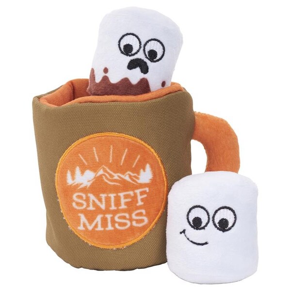 Bark Bark Multicolored Plush Sniff Miss Dog Toy 1 pk - 207732