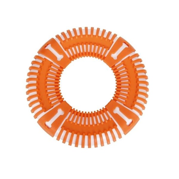 Petpurifiers Flex Bark Flexible Frisbee Fetch Dog Toy; Orange - One Size - PE821552