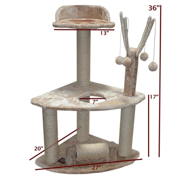 Majestic Pet 36 in. Casita Cat Tree - Fur - 788995780540