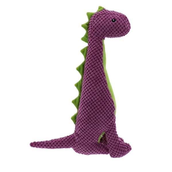 Bufffuerte Jurassic Cord Crew Massospondylus Dog Toy, Purple - Large - BU1670512