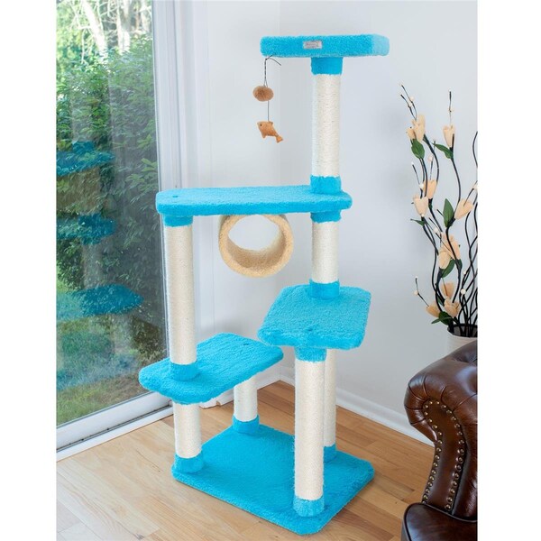 Petpride Armarkat Premium Cat Tree 34 x 20 x 61 - Sky Blue - PE165807