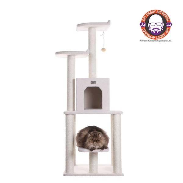 Petpride Armarkat Classic Cat Tree 28 x 27 x 62 - Ivory - PE37664