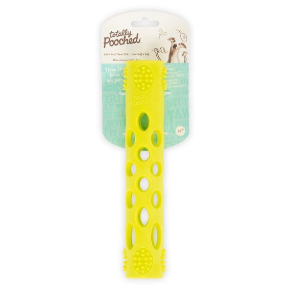 Totally Dog 10 in. Huff N Puff Stick Dog Toys, Green - 628043607330