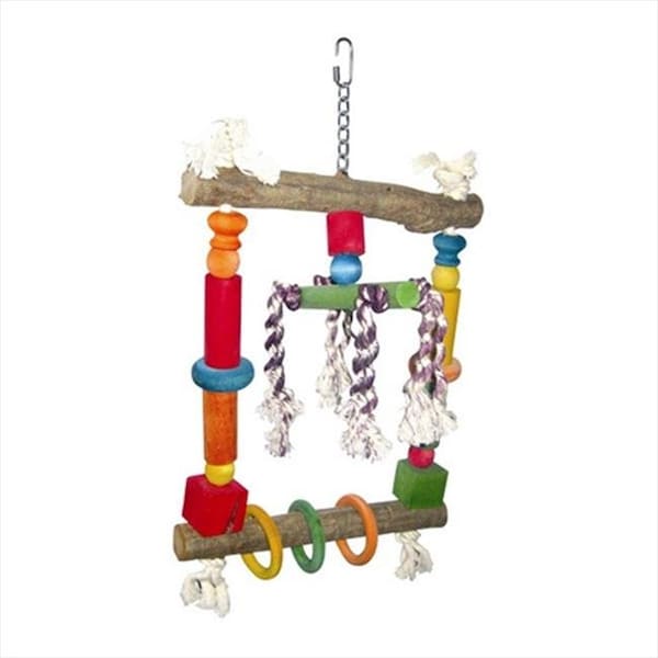 A&E Cage A&E Cage HB117 Natural Wood Swing With Rope - HB117