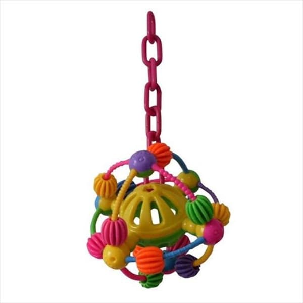 A&E Cage A&E Cage HB209 Space Ball On A Chain Happy Beaks Bird Toy - HB209