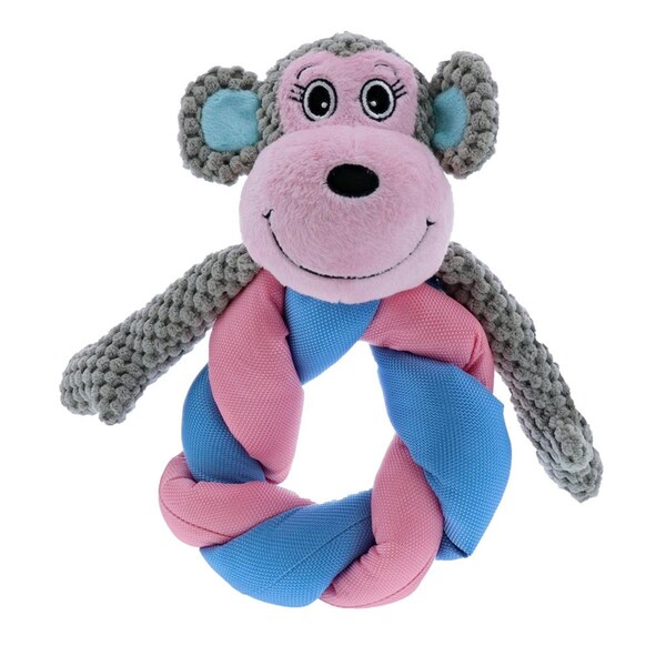 Play365 Braided Ring Band Monkey Dog Toy Small - GY3710 24 19