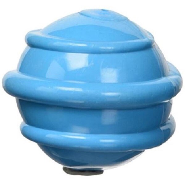 Petedge 3 in. Squeaky & Spiraled TPR Ball Pet Toy, Blue - WB15557