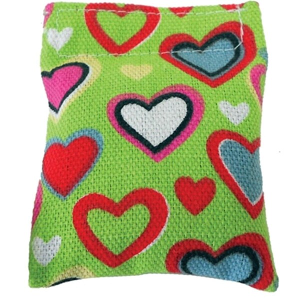 Petpurifiers Heart Pillow Catnip Toy Cat n Around Refillable on Hang Tag - PE646357