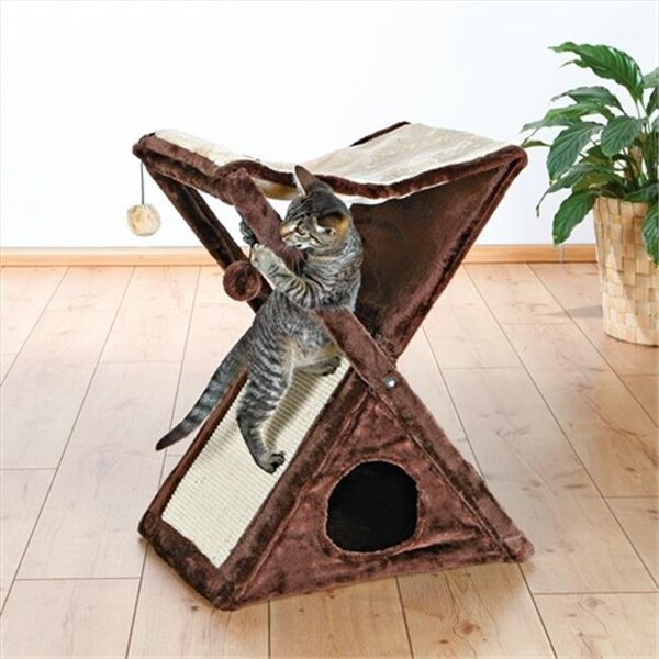 Trixie Pet Products TRIXIE Pet Products 44770 Miguel Fold-and-Store Cat Tower; Beige - Brown - 44770