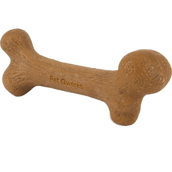 Barkbone Petmate Dog Toy, L, Peanut Butter, Chew Toy, Natural Instincts Infused Wood Dinosaur, Nylon - 36035