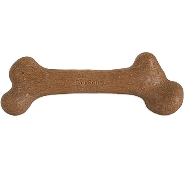 Barkbone Petmate Dog Toy, L, Peanut Butter, Chew Toy, Natural Instincts Infused Wood Dinosaur, Nylon - 36035