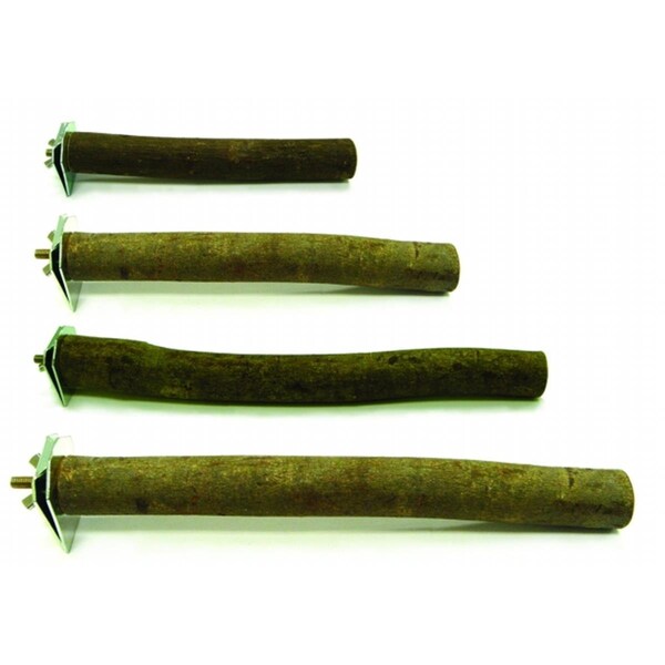 Peticare Lot Of 2 Single Bolt Smooth Finished Wooden Perch For Parrot,  - PE852477