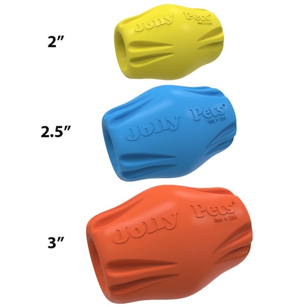 Jolly Pets Flex-n-Chew Bobble ORANGE 3" - 4120-OR3