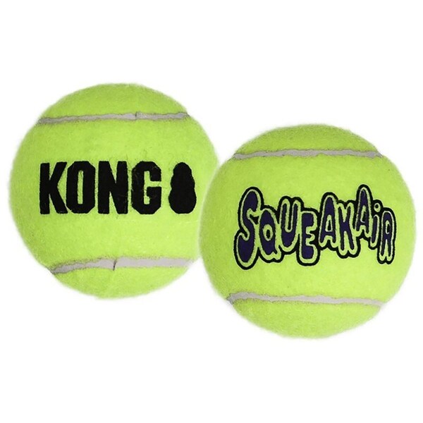 Kong SqueakAir AST1 Dog Toy, L, Squeaker, Ball, Yellow, 2PK - KO-AST1