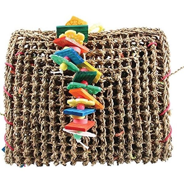 A&E Cage A&E Cage 001407 Happy Beaks Vine Mat forage Pouch Bird Toy - 1407