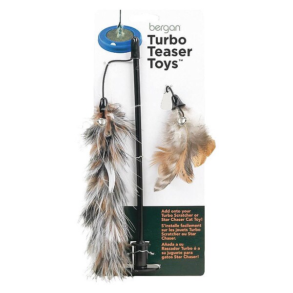 Bergan Turbo Cat Teaser Toy Brown 5" x 6" x 12" - 88462