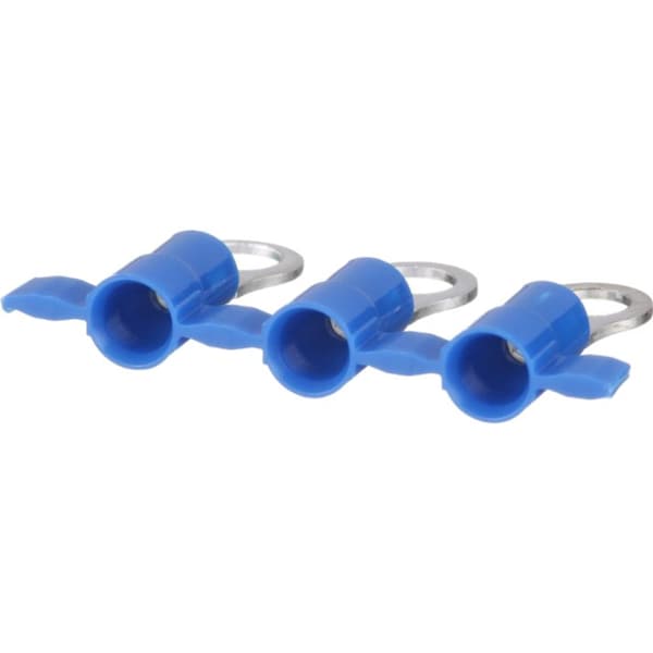 Panduit Ring Term, Vyl, 16, 14 Awg, #10 Stud, PK3000 - PV14-10RB-3K