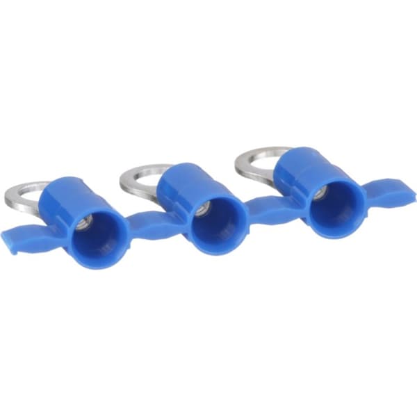 Panduit Ring Term, Vyl, 16, 14 Awg, #10 Stud, PK3000 - PV14-10RB-3K