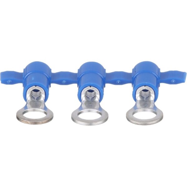 Panduit Ring Term, Vyl, 16, 14 Awg, #10 Stud, PK3000 - PV14-10RB-3K