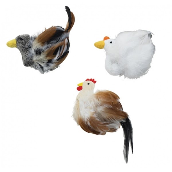 Ethical Pet Products Ethical Cat 688893 Feather Birds - Assorted - 688893