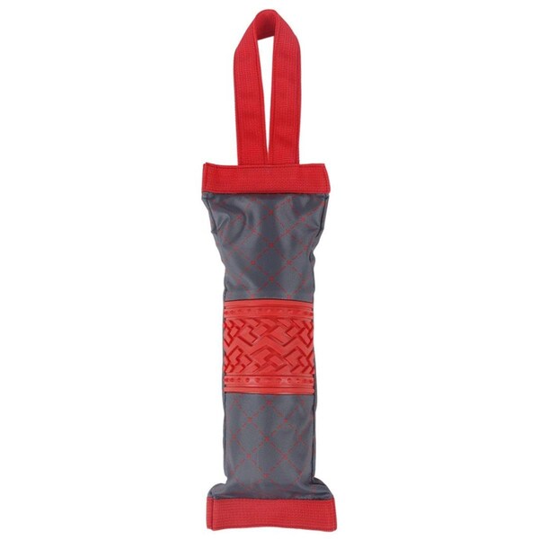 Petpurifiers Quash Water Bottle Inserting Nylon & Rubber Crackling Dog Toy - Red & Grey - One Size - PE3182256
