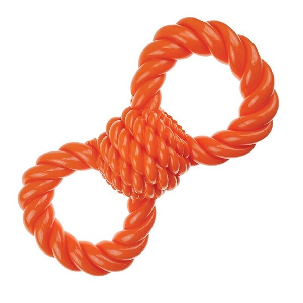 Infinity Dog Toy, Figure 8, Thermoplastic Rubber, Orange - ZD2058 69