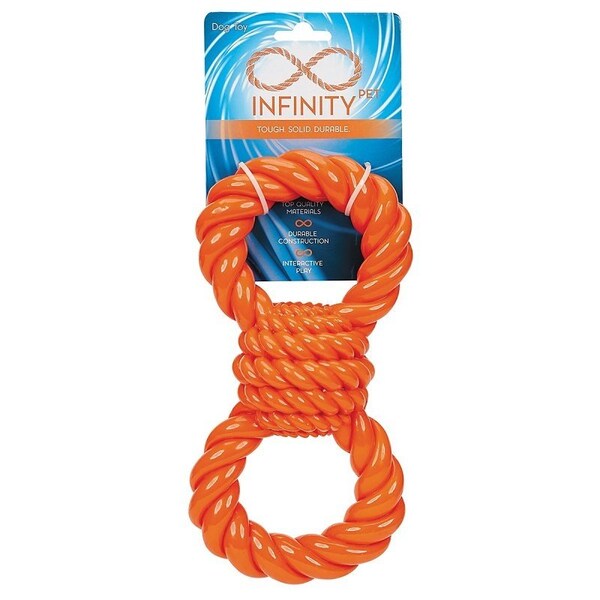 Infinity Dog Toy, Figure 8, Thermoplastic Rubber, Orange - ZD2058 69