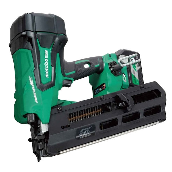 Metabo Hpt 36V MV Cordless Brushless 3-1/2in Cordless Plastic Strip 21 Framing Nailer Kit - NR3690DRM