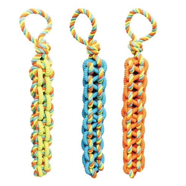 Chomper Dog Toy, Braided Rope, Thermoplastic Rubber - WB15530