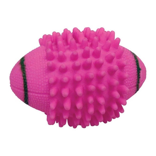 Petpalace 52984 Medium Nylon Spiked Football Dog Toy Assorted Colors - PE157406