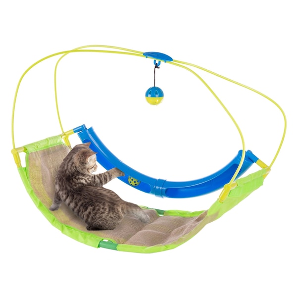 Pet Adobe Interactive Toy Rocking Activity Mat with Playing Station, Scratching Area/Toys for Cats/Kittens - 337877HPI