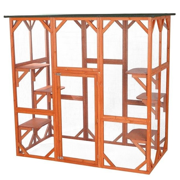 Trixie Pet Products Trixie Pet Products 44110 Wooden Outdoor Cat Sanctuary - 44110