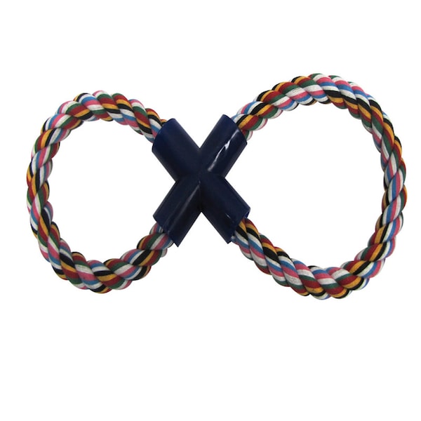 Diggers Boss Pet Digger's Multicolored Cotton Figure 8 Figure Eight Rope Dog Toy Small 1 pk - A03897