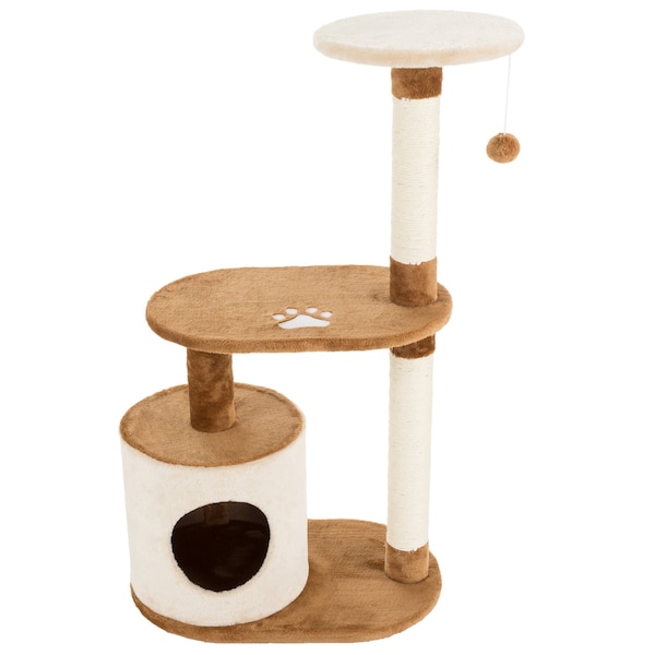 Pet Adobe Pet Adobe Multi-Level Condo, Scratching Posts, Play Area w/ Perchesand Toys, 37.5 Tall, for Cats - 143436ABO